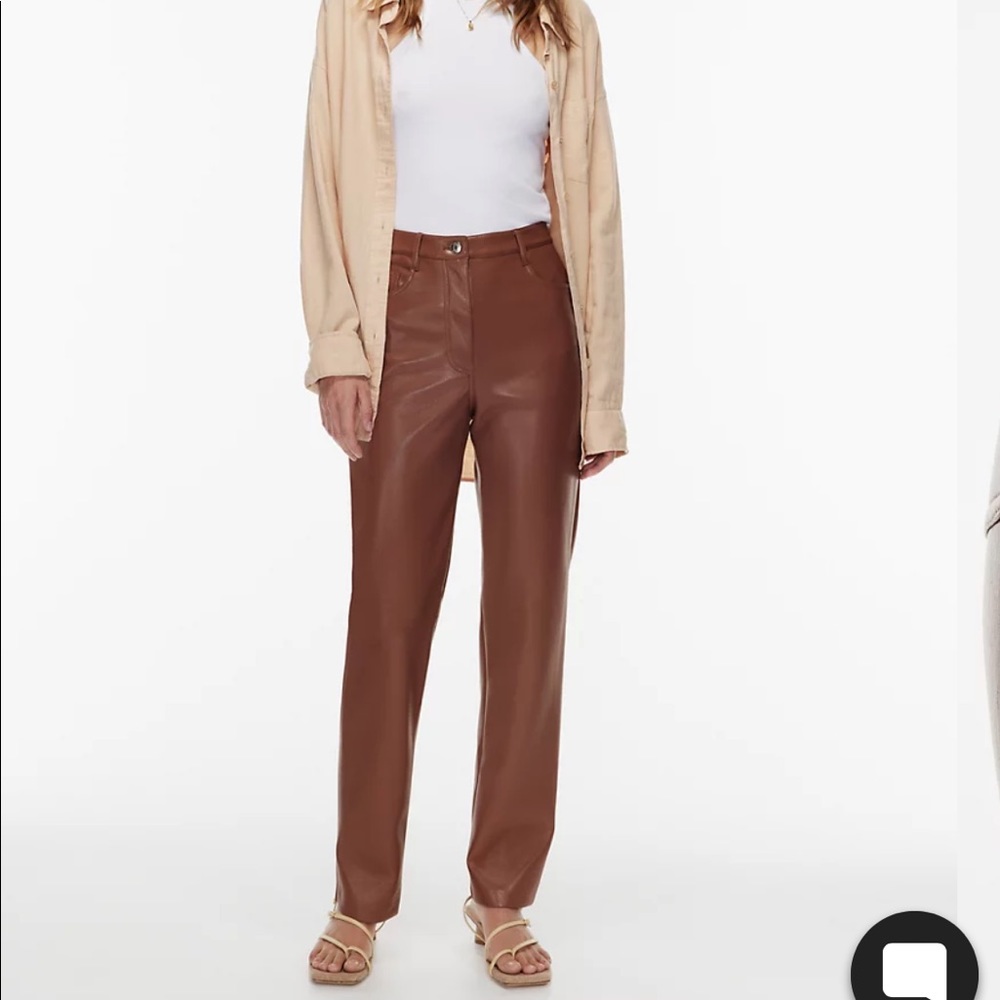 Wilfred Brown Leather Pants